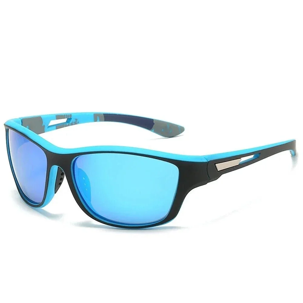 Blue‎ Mirrored Lens Sunglasses Mens Womens Sport Driving Fishing Performance New